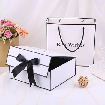 AVEBIEN alb Arc panglică bijuterii ambalaj cutie cadou geană parfum cosmetice portofel cutie de cadou подарочные коробки cajas de carton