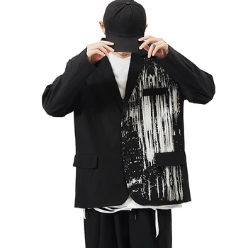 2020 Lux Clasic Mozaic Japonia Bărbați Stil Casual Sacouri Moda Lung Vrac se Potrivi Mens Sacou pentru Bărbați Veste Homme Costum