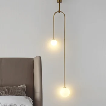 Modern Minge De Sticlă Pandantiv De Iluminat Nordic Dormitor Pandantiv Lumini/Perdeaua De Lumină Art Deco Pandantiv Lampă Suspensie