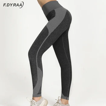 F. DYRAA Yoga fără Sudură Jambiere Gimnastica Yoga Pantaloni Femei Talie Mare Yoga Colanti Sport Femei Îmbrăcăminte de Fitness Sport, Pantaloni de Sport