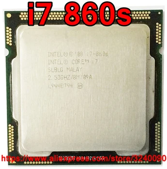 Original Intel Core i7 860s Quad Core 2.53 GHz LGA1156 8M Cache 82W i7-860s Desktop CPU transport gratuit rapidă navă
