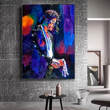 Michael Jackson Vedeta Cantareata Poster Acasă Decorare De Arta Pictura Caracter Autocolant De Perete Camera Poster Pânză De Perete Imagine Cuadros