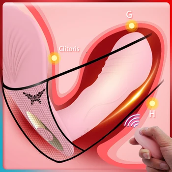 Portabil Vibratoare pentru punctul G, Clitorisul Curele pe Penis artificial Vibratoare cu Telecomanda Wireless Lenjerie intima Vibratoare Jucarii Sexuale pentru Femei