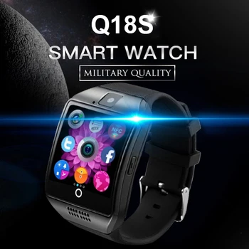2020 Q18s Bluetooth Ceas Inteligent Suport 2G GSM SIM Card Audio Camera Tracker de Fitness Smartwatch pentru Android, iOS, Telefon Mobil