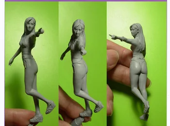 1/20 fată modernă sta vara 1/20 Rășină figura Model in Miniatura gk Unassembly Nevopsite