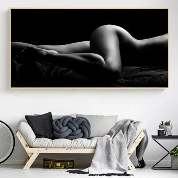 Panza Pictura pe Corp Sexy Nud, Poze cu Femei Moderne Portret Postere si Printuri de Arta de Perete de Imagine pentru Camera de zi de Decorare