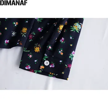 DIMANAF Femei, Plus Dimensiune Camasi Doamna Topuri Tunica Maneca Lunga Casual Șifon Vrac Print Floral Butonul de Primavara-Vara de Îmbrăcăminte 2020