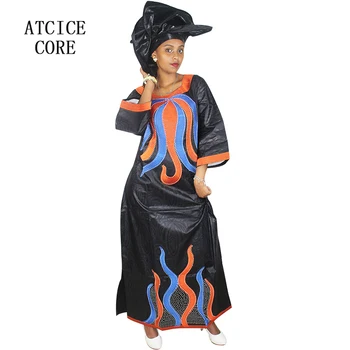African rochii pentru femei dashiki rochie bazin riche de design de broderie rochie rochie lungă, cu eșarfă