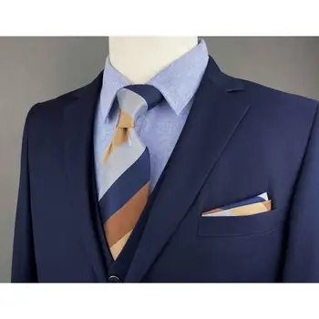 G13 cu Dungi Multicolore Cravate de Mătase Moda Clasic Cravate pentru Barbati 63
