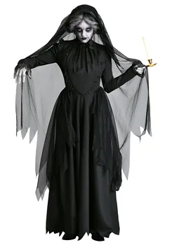Corpse Bride Costum Femei Doamnelor Zombie Înfricoșător Halloween Fancy Rochie Tinuta smg3314 dimensiune MLXL