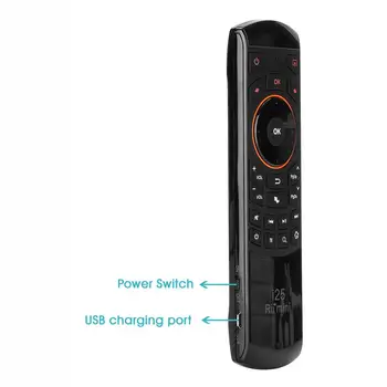 Original Rii mini i25 2.4 GHz Spanish Keyboard Aer Mouse-ul de Control de la Distanță IR Extender de Învățare pentru Smart TV Android TV Box HTPC