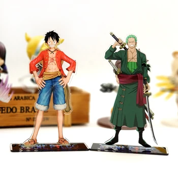 Dragoste Mulțumesc One Piece Luffy Zoro acrilic figura model dublu-farfurie suport tort fân anime japonez jucărie rece