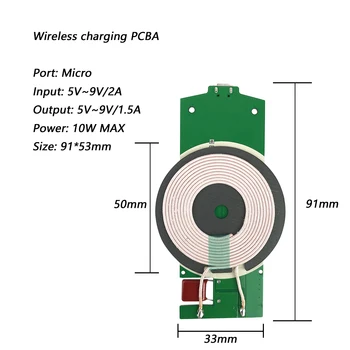 Qi 15W încărcare rapidă wireless PCBA DIY modificarea încărcare wireless 30V 25V 9V 5V incarcator accesorii electronice modificarea