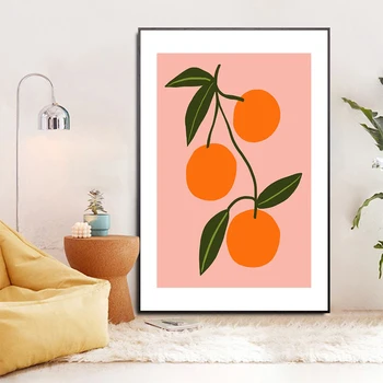 Citrice Vara Poster Panza Pictura Portocale Fructe de Mango Poze de Perete pentru Camera de zi Nordic Decor Acasă Artv