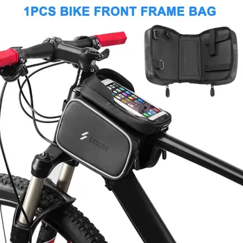 Bicicleta Cadru Frontal Sac Impermeabil Top Tube Coș Telefon Mobil cu TouchScreen, Suport Sac ED-transport