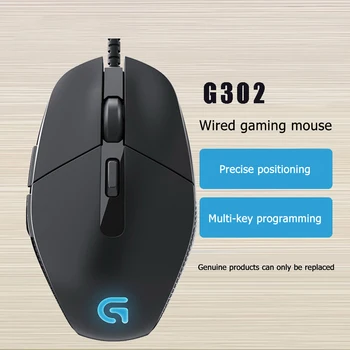 Logitech G302 6 Butoane 4000dpi Soareci Ergonomic cu Fir Mouse de Gaming Birouri Grija Calculatoare Consumabile pentru PUBG MOBA