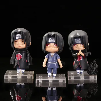 3PCS/SET 9cm Anime Naruto Figura Jucărie, Sasuke, Kakashi, Sakura Gaara Itachi Obito, Madara Killer Bee Mini Model de Papusa pentru Copii
