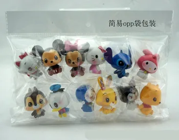 Disney Copil Jucării 12buc/lot Anime Mickey Minnie Mouse PVC Cifrele de Acțiune Doraemon Figurine Copii Jucarii Pentru Baieti Fata