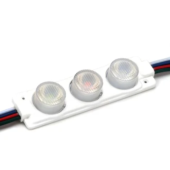 10BUC Modul LED 3LEDs 3030 RGB / Alb rezistent la apa IP65 injecție obiectiv module cu LED-uri lumina DC12V Rosu+Albastru+Verde