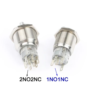 19mm 22mm 2NO2NC/1NO1NC metalice rotative buton de alamă 2-3 poziții selector Apăsați Butonul, Rotiți butonul de rotație de Blocare