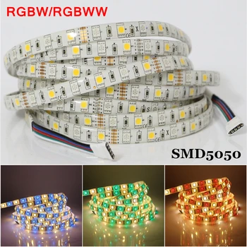 Super-Luminos 5M SMD5050 RGBW / RGBWW Benzi cu LED-uri de lumină 12V 60LEDs/m 300LEDs rezistent la apa / Non-rezistent la apa 5050 Banda de LED-uri de iluminat