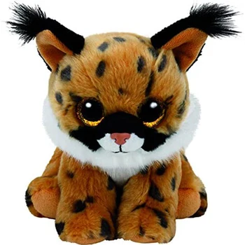 Ty Beanie Babies Larry Lynx Pisica Animal de Pluș, Jucării Umplute Papusa 15 cm