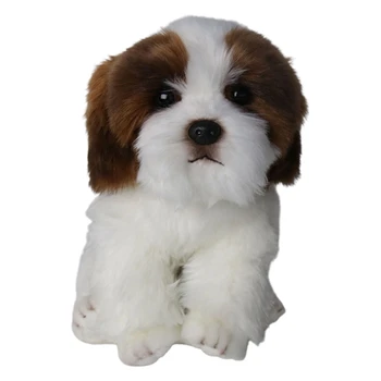 Manual De Înaltă Calitate Simulare King Charles Spaniel Dog Păpușă Jucărie De Pluș Umplute