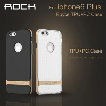 Pentru iphone 6 6s plus 5.5 cadru caz înapoi caz lux acoperi, Rock royce tpu+pc-ul clară caz pentru iphone 6 6s plus de caz transport gratuit