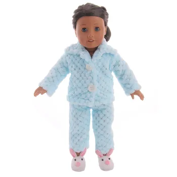 Plus Pijama, Camasa De Noapte, Potrivit Pentru Iarna Costum Cald Timp De 18 Inch American Doll &43 Cm Copilul Nou-Născut,Generația Noastră,Haine Papusa