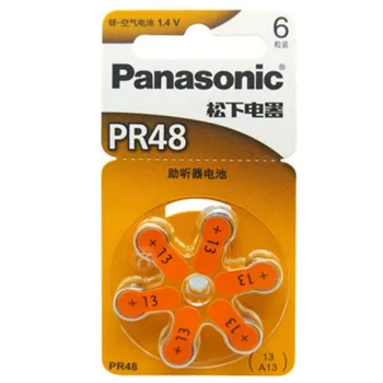 6 BUC/AMBALAJ Original Panasonic PR48 auditiv Baterii 7.9 MM*5.4 MM 13 A13 Surdo-ajutor Acousticon Cohlear Baterii Buton