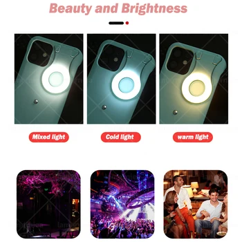 Led Selfie Inel Umple de Lumină Acoperă Pentru iPhone 12 Pro Max Inel de Lumina Caz Pentru Apple iPhone 12 Cu Flash de Lumina Pentru Fotografii de Frumusete