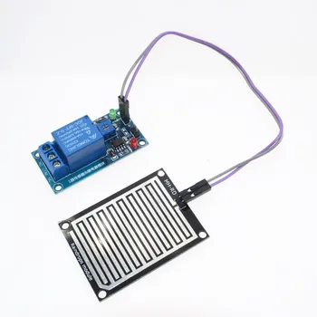 Apa de ploaie modulul senzorului + 5V DC Releu Modulul de Comandă a Senzorului de Ploaie Apa de Ploaie Modulul de Detecție pentru Arduino robot kit 2 BUC