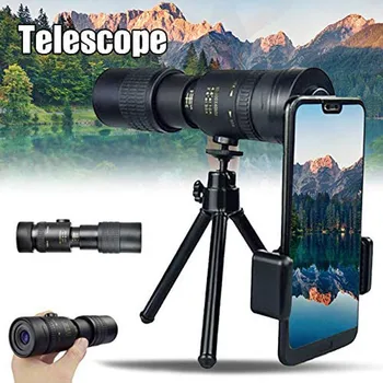 4K 10-300X40mm Super Telephoto Zoom Telescop Monocular Portabil de Mare Putere în aer liber Turism Monocular Смартфоны iphone