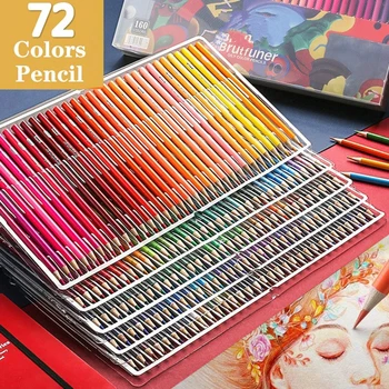 Noul 72 de culoare Profesionale Ulei de Creioane colorate Set Pictura Artist Schiță Creion pentru Școala de Desen Schiță de Artă