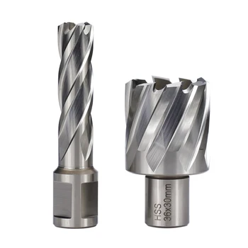XCAN 50mm Lungime HSS Hollow Drill Bit Coadă Weldon Magnetic Burghiu Metal Hole Cutter Core Drill Bit 15/16/17/18mm