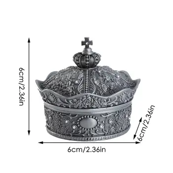 Coroana de Stocare de caz Caseta de Bijuterii coreeană Printesa Cercei din Metal Colier Inel de Stocare de Caz Organizator de Bijuterii #4O