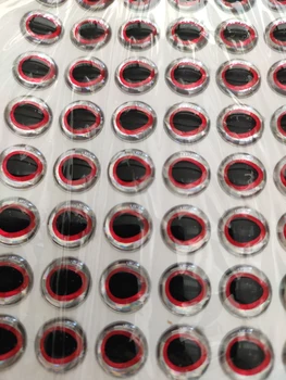3mm 4mm 5mm 6mm 7mm 8mm, 9mm, 10mm, 12mm Roșu și Argint Lacrimă în Formă de Elev Holografice 3D Atrage Ochii Pentru Crankbaits Fly Tying Jiguri