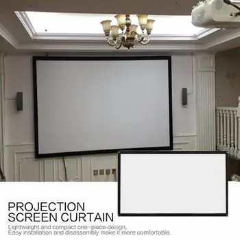 4:3 Pliabil Portabil Ecran Proiector Montat pe Perete Home Cinema 3D HD Ecran de Proiectie Panza