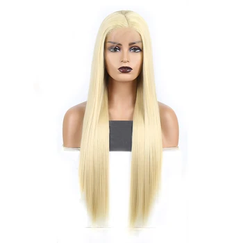 Carisma Sintetice Peruci Fata Dantelă Perucă Blondă Părul Lung Și Drept Natural Parului Dantelă În Fața Peruca Femei Peruca Parte