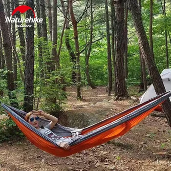Naturehike Portabil Camping Hamac, Hamac Copac Curele Leagă Coarda De Nailon De Parasuta Hamac Pentru Călătorie Backpacking Drumeții