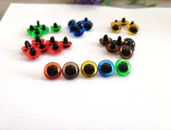 50pcs/lot nou de 9mm/10.5 mm/12 mm/13.5/15mm rosu/verde/albastru/galben/maro diy handscrew butonul siguranță jucărie ochii -dimensiune opțiune de culoare