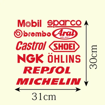 Misto Masina de Curse Sponsor Decal Pachet , Închirieri Sponsori Logo-ul Sport Autocolant Emblema Decal pentru masina , JDM Masina Sponsor Mongram