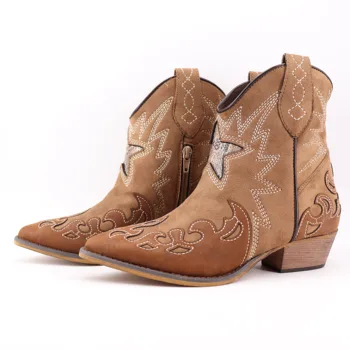 Hemera Studios cizme de cowboy pentru femei 2020 cizme de iarna camperas cu fermoar toc noua colectie