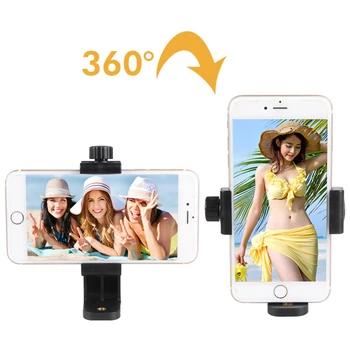 Rotativ la 360° Clip Titularul de telefon mobil pentru a trage video de Puternic Multi-Platforma de Difuzare în Direct Suportul pentru trepied Selfie stick