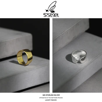 S ' STEEL Geometrice Clip Cercei Pentru Femei Argint 925, Cercei la Modă Minimalist Aur Cercei Pendientes Plata Bijuterii