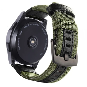 20mm 22mm Armata Verde Nailon Curea pentru Samsung Galaxy Watch Active 2 42mm 46mm Gear S2 S3 Amazfit Bip Stratos 3 2 Oameni Înlocui Banda