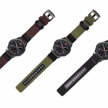 20mm 22mm Armata Verde Nailon Curea pentru Samsung Galaxy Watch Active 2 42mm 46mm Gear S2 S3 Amazfit Bip Stratos 3 2 Oameni Înlocui Banda