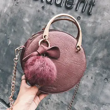 2021 Moda Noua pentru Femei geanta de Calitate din Piele PU pentru Femei Geantă de mână de Designer Geantă de mână de Metal de Păr Lanț de minge de Umăr geanta Messenger