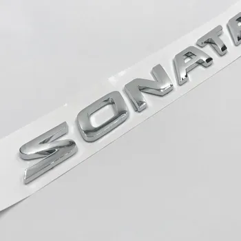 Pentru Hyundai Sonata Literele Logo-ul Autocolant Masina Portbagajul din Spate 3D Chrome Emblema, Insigna Semn Decal