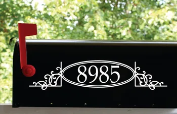 Stilul Literar Personalizate Număr De Adresă Strada Poștală Silueta Decalcomanii Detașabil Adezivi Murale De Perete De Vinil Autocolante S-789